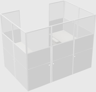 Cabine en u