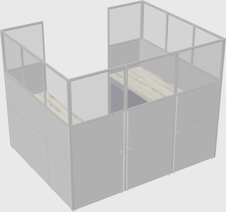Cabine en u