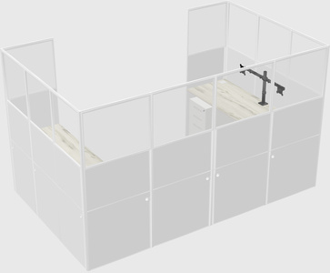 U-shaped cubicle