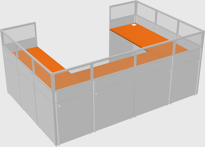 U-shaped cubicle