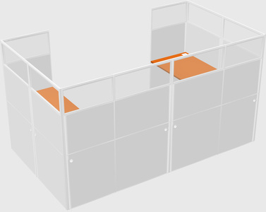 U-shaped cubicle