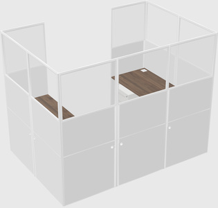Cabine en u