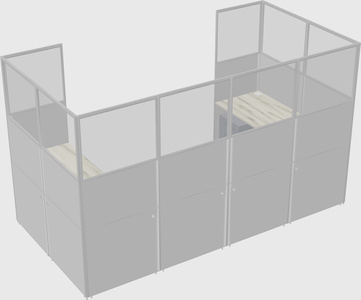 Cabine en u