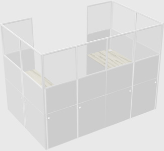 Cabine en u