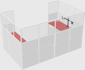 U-shaped cubicle