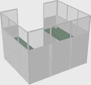 U-shaped cubicle