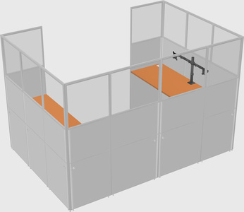 U-shaped cubicle