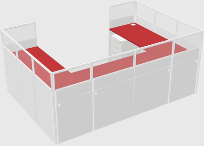 U-shaped cubicle