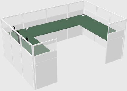 U-shaped cubicle
