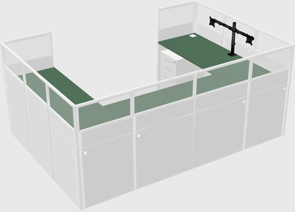 U-shaped cubicle