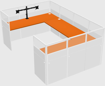 U-shaped cubicle