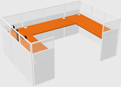 U-shaped cubicle
