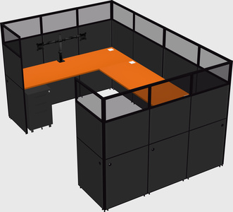 U-shaped cubicle