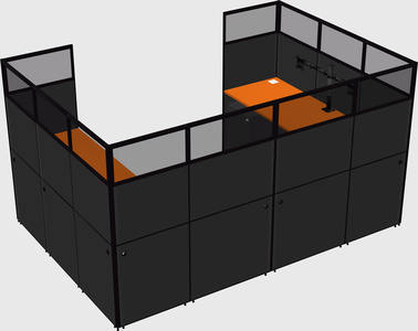 U-shaped cubicle