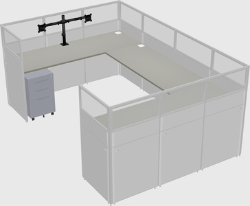 U-shaped cubicle
