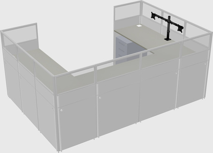 U-shaped cubicle