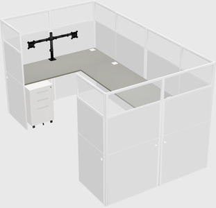 U-shaped cubicle