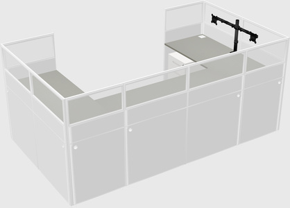 U-shaped cubicle