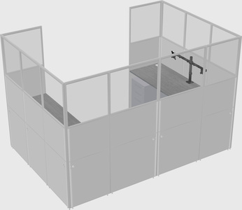 U-shaped cubicle