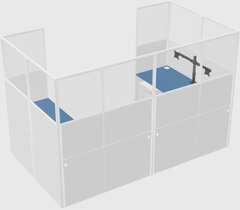 U-shaped cubicle