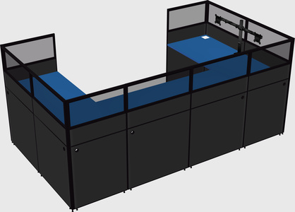 U-shaped cubicle
