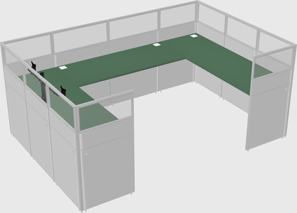 U-shaped cubicle