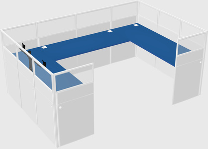 U-shaped cubicle