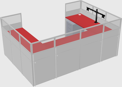 U-shaped cubicle