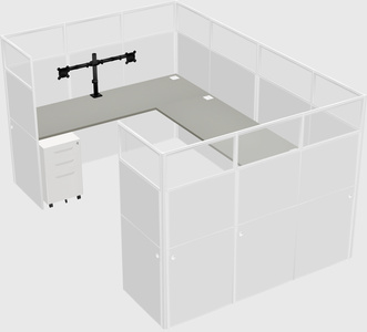 U-shaped cubicle