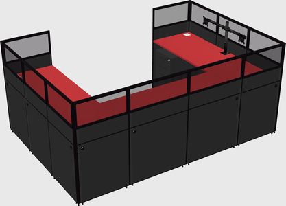 U-shaped cubicle