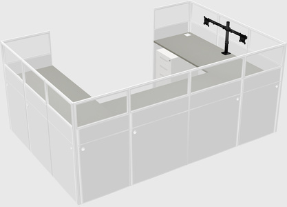 U-shaped cubicle