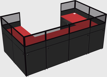 U-shaped cubicle