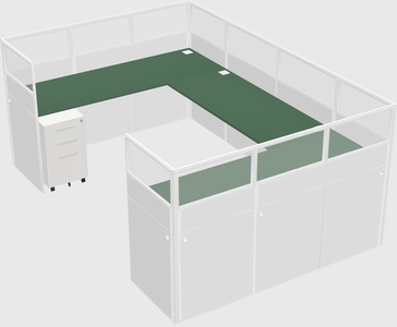 U-shaped cubicle
