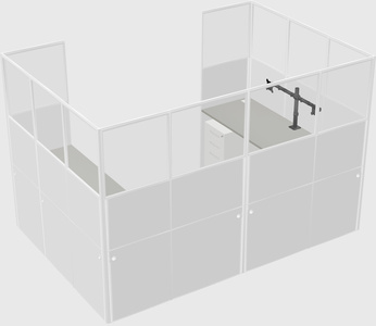 U-shaped cubicle