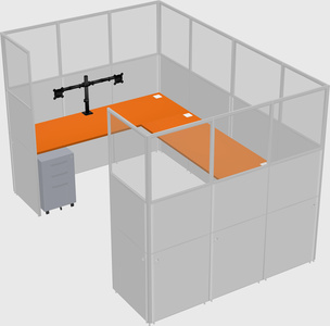 U-shaped cubicle