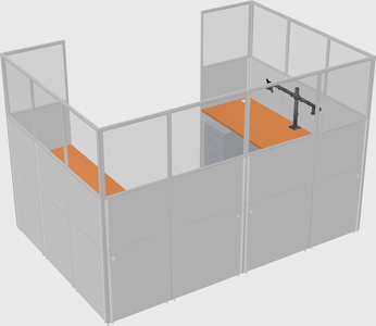 U-shaped cubicle