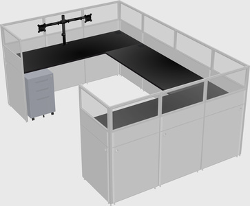 U-shaped cubicle