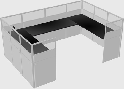 U-shaped cubicle