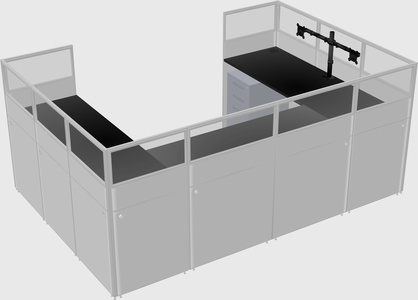 U-shaped cubicle