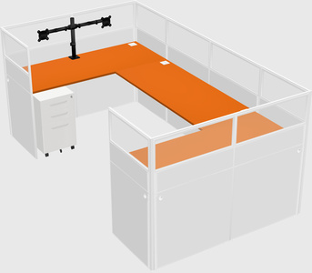 U-shaped cubicle