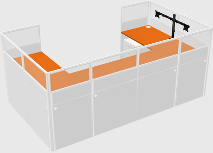 U-shaped cubicle