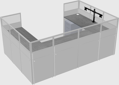U-shaped cubicle