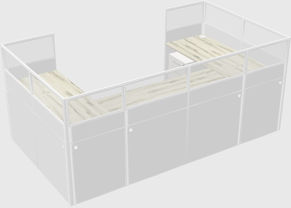 Cabine en u
