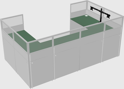 U-shaped cubicle