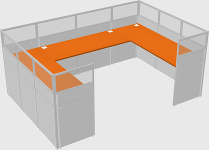 U-shaped cubicle