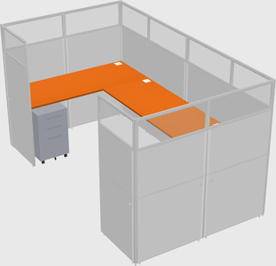 U-shaped cubicle