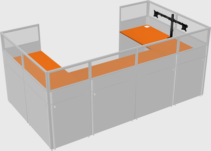 U-shaped cubicle