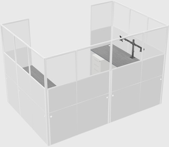 U-shaped cubicle