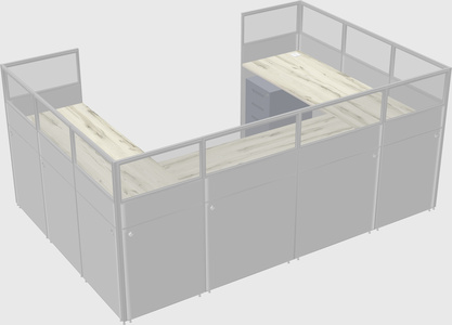 U-shaped cubicle