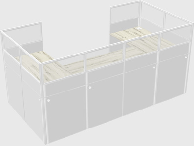 Cabine en u